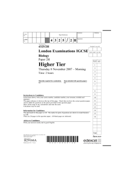 Question paper - Paper 2H - November 2007