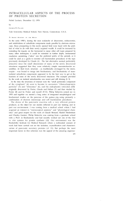 George E. Palade - Nobel Lecture