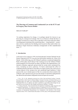 The Marriage of Common and Continental Law at the