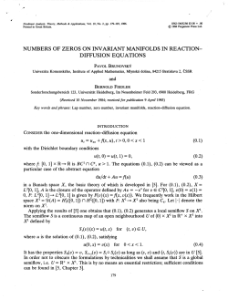 numbers of zeros `on invariant manifolds in reaction