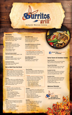 Our Menu - Burritos Grill