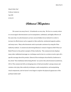 Subliminal Manipulation