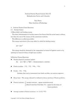 Nuclear Reactor Physics Lecture Note (2)