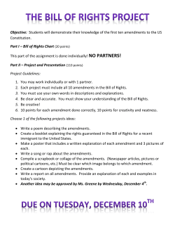 Objective: Students will demonstrate their knowledge of the first ten