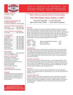 Profile - Niles Township High Schools District 219