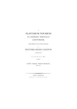 PLANTARUM NOVARUM