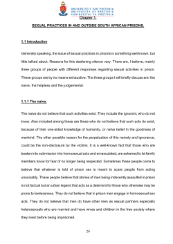 20 Chapter 1. SEXUAL PRACTICES IN AND OUTSIDE SOUTH