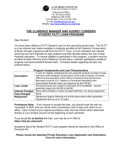 the clarence manger and audrey cordero student plitt loan program