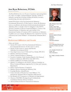 Ann Ryan Robertson, FCIArb - University of Houston Law Center