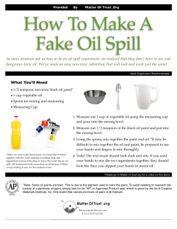 How To Make A Fake Oil Spill