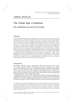 URBAN WORLDS The `Urban Age` in Question