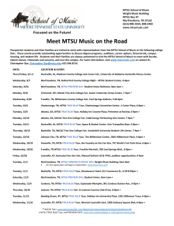 Meet MTSU Music on the Road