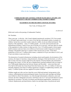 Statement to the Security Council on Syria
