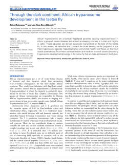 Through the dark continent: African trypanosome development in the