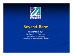 Beyond Bohr - A Power Point Presentation on Modern Electronic