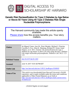 Genetic Risk Reclassification for Type 2 Diabetes by Age Below or
