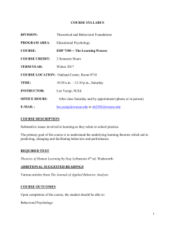 EDP 7350 - College of Education