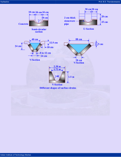 Different shapes of surface drains 10 cm 20 cm 10 cm 30