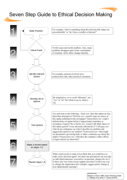 Seven Step Guide to Ethical Decision Making