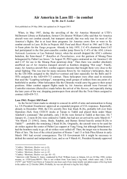 Air America in Laos II &ndash; in combat - The University of Texas at Dallas