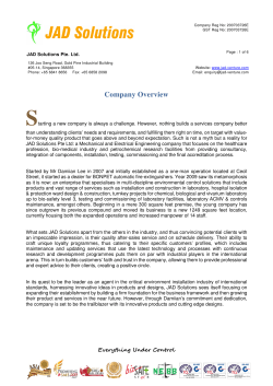 Company CV - jad solutions