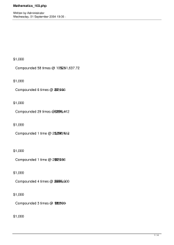 1000 Compounded 58 times @ 10% = $251637.72
