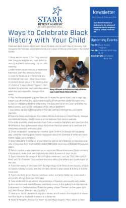 February Newsletter - Starr Detroit Academy
