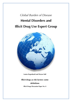 Illicit drugs as risk factors - National Drug and Alcohol Research