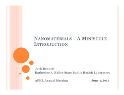 a miniscule introduction - Association of Public Health Laboratories