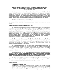 MINUTES OF THE ST. MARY`S COUNTY PLANNING COMMISSION