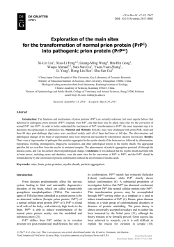 Exploration of the main sites for the transformation of normal prion