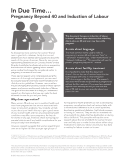 In Due Time: Pregnancy Beyond 40 and