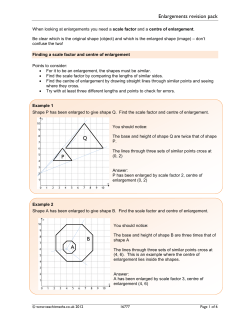 Enlargements revision pack PQAB