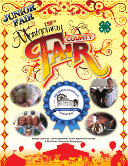jr. fair general rules - Montgomery County Fair