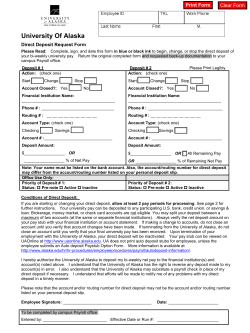 Direct Deposit Request Form