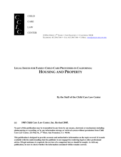 housing and property - Child Care Law Center