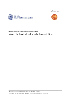 Molecular basis of eukaryotic transcription