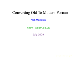 Converting Old To Modern Fortran