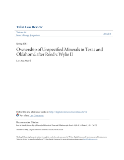 Ownership of Unspecified Minerals in Texas and Oklahoma after