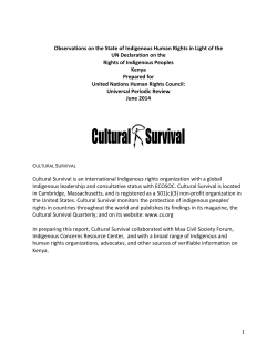 Open File - Cultural Survival