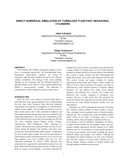 Direct Numerical Simulation of Turbulent Flow Past Hexagonal