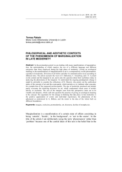 philosophical and aesthetic contexts of the phenomenon of
