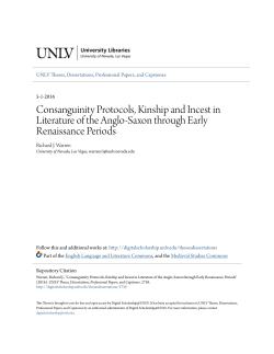 Consanguinity Protocols, Kinship and Incest in Literature