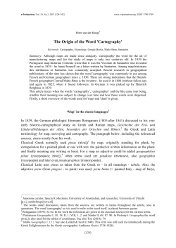 The Origin of the Word `Cartography` - e