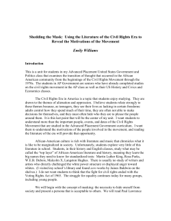 Shedding the Mask: Using the Literature of the Civil Rights Era to