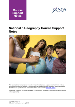 National 5 Geography Course Support Notes