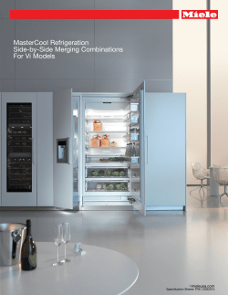 MasterCool Refrigeration Side-by-Side Merging Combinations For