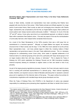 Mandating Matters - Victoria University of Wellington