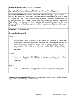 Subtracting Multiple Ways, With or Without Regrouping