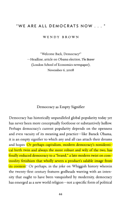 Democracy in what state?